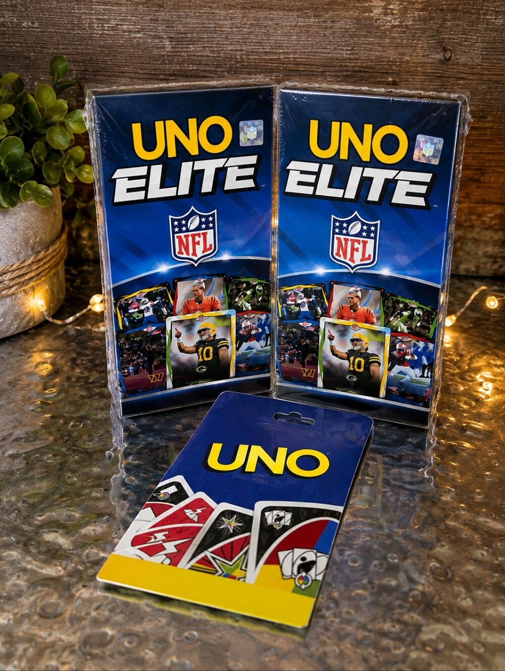 UNO Elite NFL 2025 Alt Jerseys Booster Sets x2 + Billie Eilish Ads On BundleGame